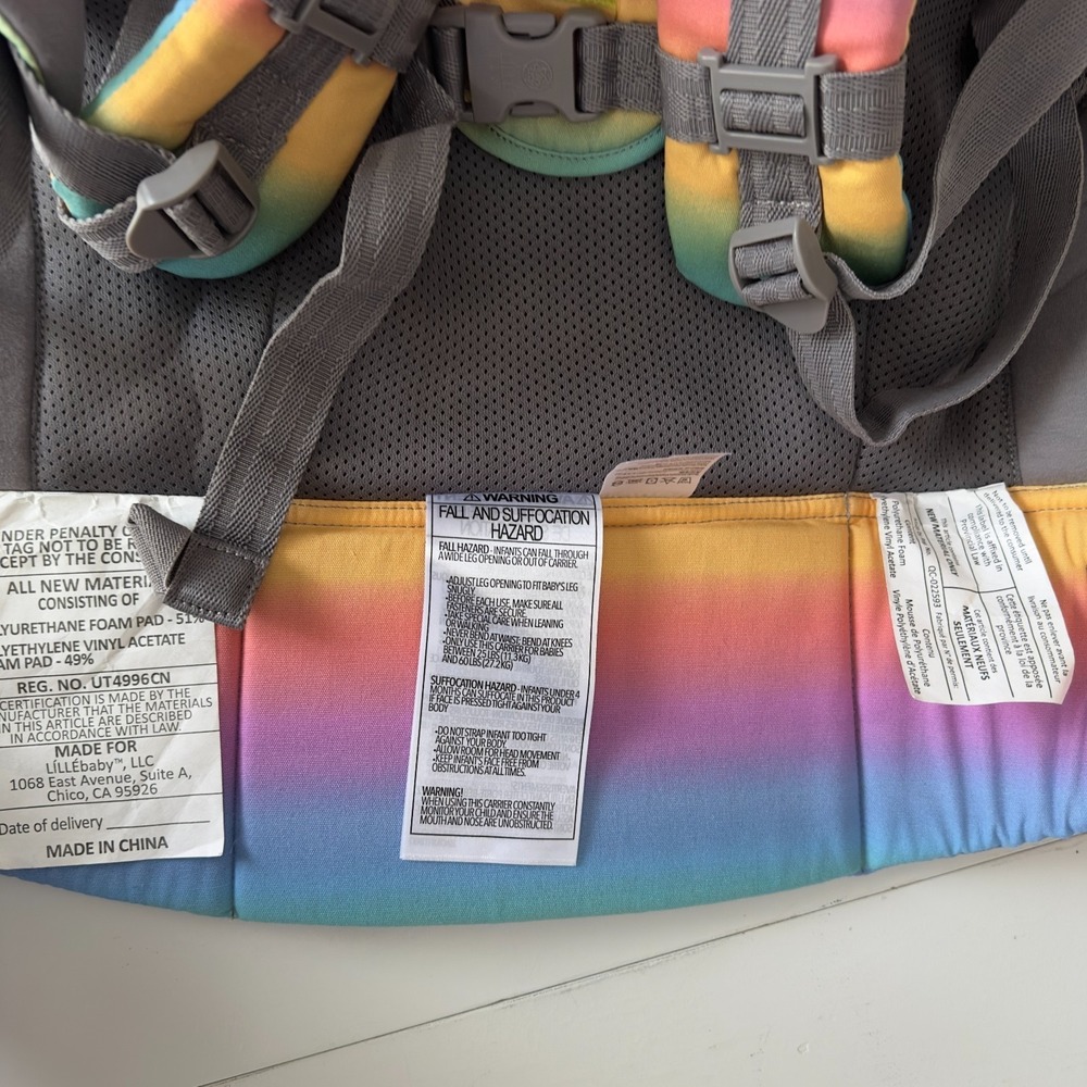 RARE Rainbow LilleBaby Carryon Airflow DLX Carrier Toddler Baby MYSTIC Pride - Picture 16 of 16